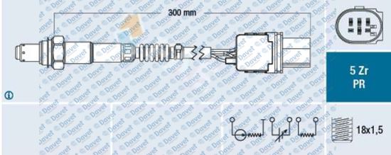 FAE 75059 Oksijen Sensoru 207 308-3008 08> 508-5008-C3 Iii-C4-C4 Picasso-C5 Iii-C3 Picasso-Ds3-Partner Tepe-Berlingo Iii-Cooper Ep3 Ep3c Ep6 Ep6c